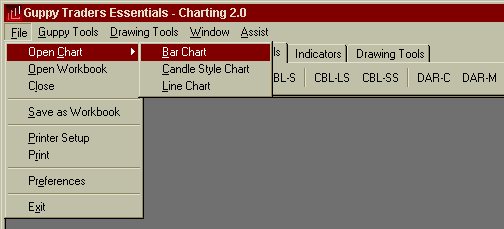 GTE Charting: Open Chart